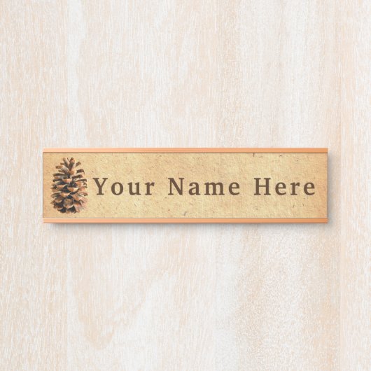 パインコーンオンオールド紙 サインプレート (正面)