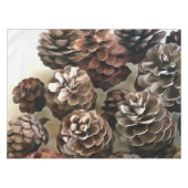 パインコーンオーガニッククリスマスオーナメントアート テーブルクロス (正面(横))