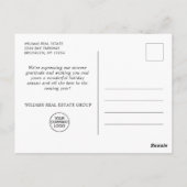 パインコーンクリスマスホリデーグリーティ企業のング ポストカード (裏面)