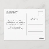 パインコーンクリスマスホリデーグリーティ企業のング ポストカード (裏面)