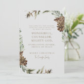 パインコーンクリスマス聖なる書物、 経典クリスチャン写真 (スタンド正面)