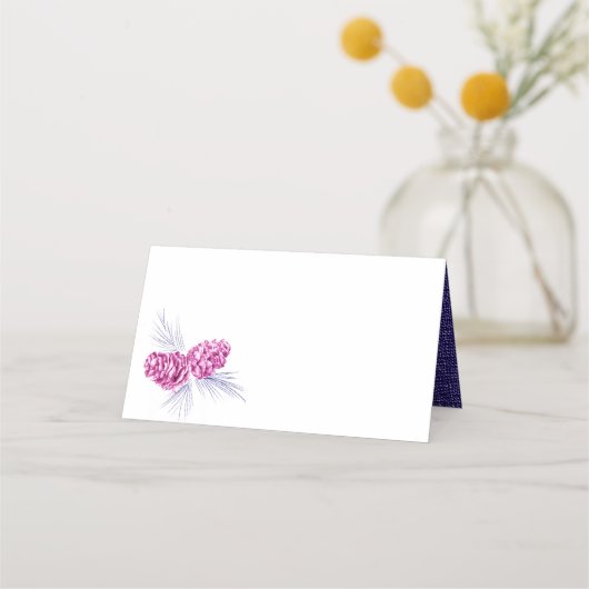 パインコーンスケッチアート海軍の梅座席表 プレイスカード (正面)