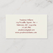 パインコーンツリーブランチ水彩植物学 名刺 (裏面)