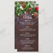 パインコーンブランチクリスマ素朴スホリデーディナー メニュー (正面/裏面)