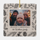 パインコーンホリデーフォトフェスティバル セラミックオーナメント (裏面)