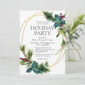 パインコーンホリークリスマスホリデ企業のィーパーティー 招待状 (スタンド正面)