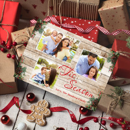 パインコーンホリーティスザシーズンホリデイフォトカード シーズンカード