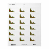 パインコーンホリーベリークリスマス空白の住所 シール (フルシート)