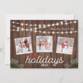 パインコーンホリーライツハッピーホリデーズカード シーズンカード (正面)