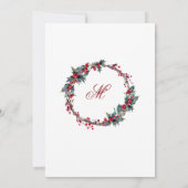 パインコーンホリーリースクリスマスイブパーティー 招待状 (裏面)