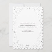 パインコーンボタニカルリースフォトメリークリスマス シーズンカード (裏面)