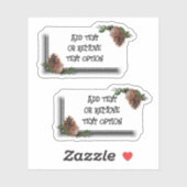 パインコーンラベルクリスマス シール (シート)