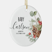 パインコーンリースベビー明らかに妊娠パインツリー セラミックオーナメント (右)