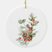 パインコーンリースベビー明らかに妊娠パインツリー セラミックオーナメント (裏面)