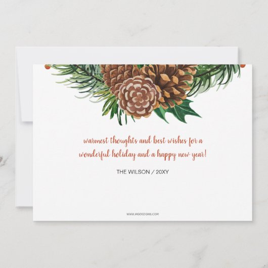 パインコーンリース引っ越しましたホリデーアナウンス (裏面)