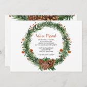 パインコーンリース引っ越しましたホリデーアナウンス (正面/裏面)