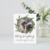 パインコーンリース | フォトクリスマスカード シーズンポストカード (スタンド正面)