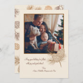 パインコーン写真ホリデーカード シーズンカード (正面/裏面)