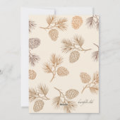 パインコーン写真ホリデーカード シーズンカード (裏面)