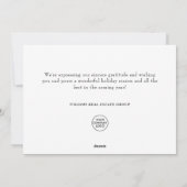 パインコーン分岐クリスマスグリーティ企業のング シーズンカード (裏面)