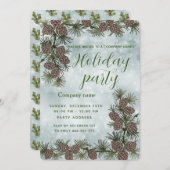 パインコーン支店ホリデーパーティ企業の 招待状 (正面/裏面)