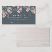 パインコーン海軍ベビーシャワーオムツラッフルチケット エンクロージャーカード (正面/裏面)