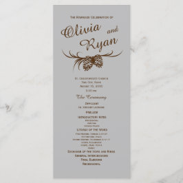 パインコーン素朴シルバーとブラウン プログラム