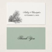 パインコーン素朴結婚式の引き出物ラベル (正面&裏面)