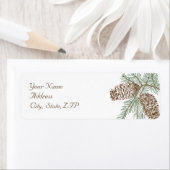 パインコーン自然オン結婚ホワイト差出人住所 ラベル (インサイチュ)