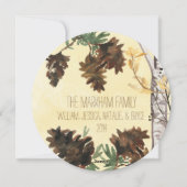 パインコーン自然ラウンドクリスマスホリデーカード シーズンカード (裏面)