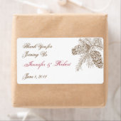 パインコーン自然結婚のウォーターボトルラベル ラベル (インサイチュ)
