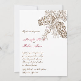パインコーン自然結婚式招待状 招待状