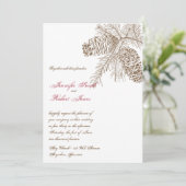 パインコーン自然結婚式招待状 招待状 (スタンド正面)