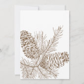 パインコーン自然結婚式招待状 招待状 (裏面)