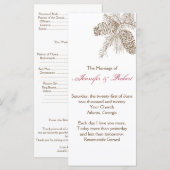 パインコーン自然結婚式 プログラム (正面/裏面)