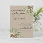 パインコーン&グリーンリー結婚式招待状 招待状 (スタンド正面)