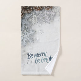 パインコーン，スノーフレークスホリデー バスタオルセット