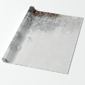 パインコーン，スノーフレークスホリデー ラッピングペーパー (アンロールド)