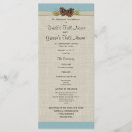 パインコーン&バーラップブルー結婚式 プログラム