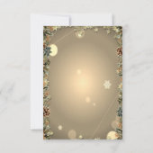 パインコーン，ブランチ，サンタハットシャンパンクリスマス 招待状 (裏面)