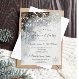 パインコーン、雪片婚約招待状 招待状