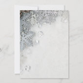 パインコーン、雪片婚約招待状 招待状 (裏面)