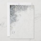 パインコーン、雪片結婚式招待状 招待状 (裏面)