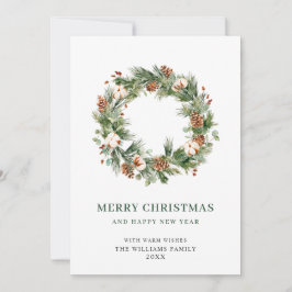 パインコーンfirリースメリークリスマスグリーティング シーズンカード