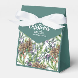 パインコーンMerry Christmasの水の色が緑の白 フェイバーボックス