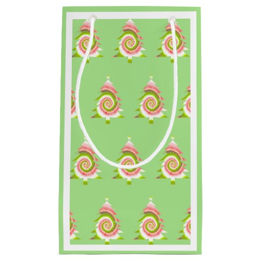 パインサイケデリックパターン抱き枕 スモールペーパーバッグ (正面)