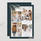 パインスクリプトメリークリスマス4フォトコラージュ シーズンカード (正面/裏面)