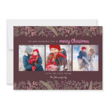 パインスタイリッシュつる植物の緑の濃い赤の木 – クリスマス