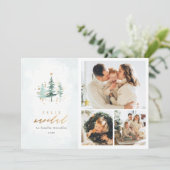 パインスペインのツリー3 Photo Collage Feliz Navidad シーズンカード (スタンド正面)