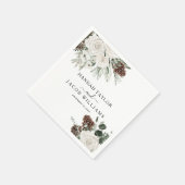 パインズエレガントウィンターウェディング スタンダードカクテルナプキン (角)